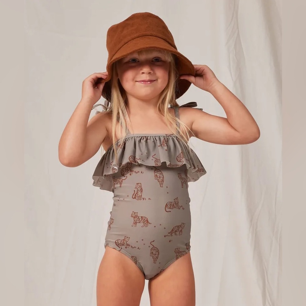 Rylee + Cru Ruffle One Piece Tigers - Picture 2 of 2